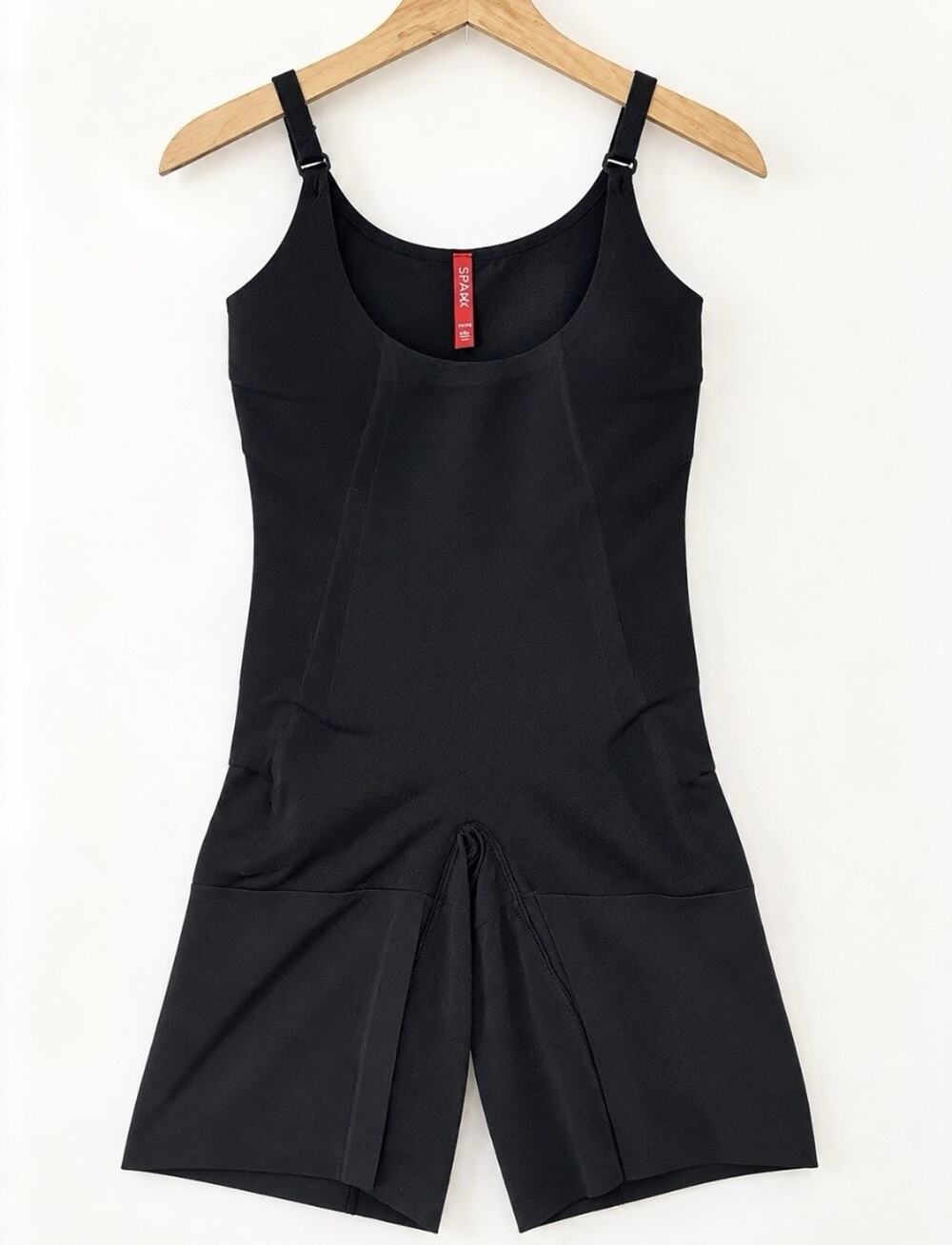 SPANX Open Bust Mid-Thigh Bodysuit Very Black Size M/M Shapewear New 10130R